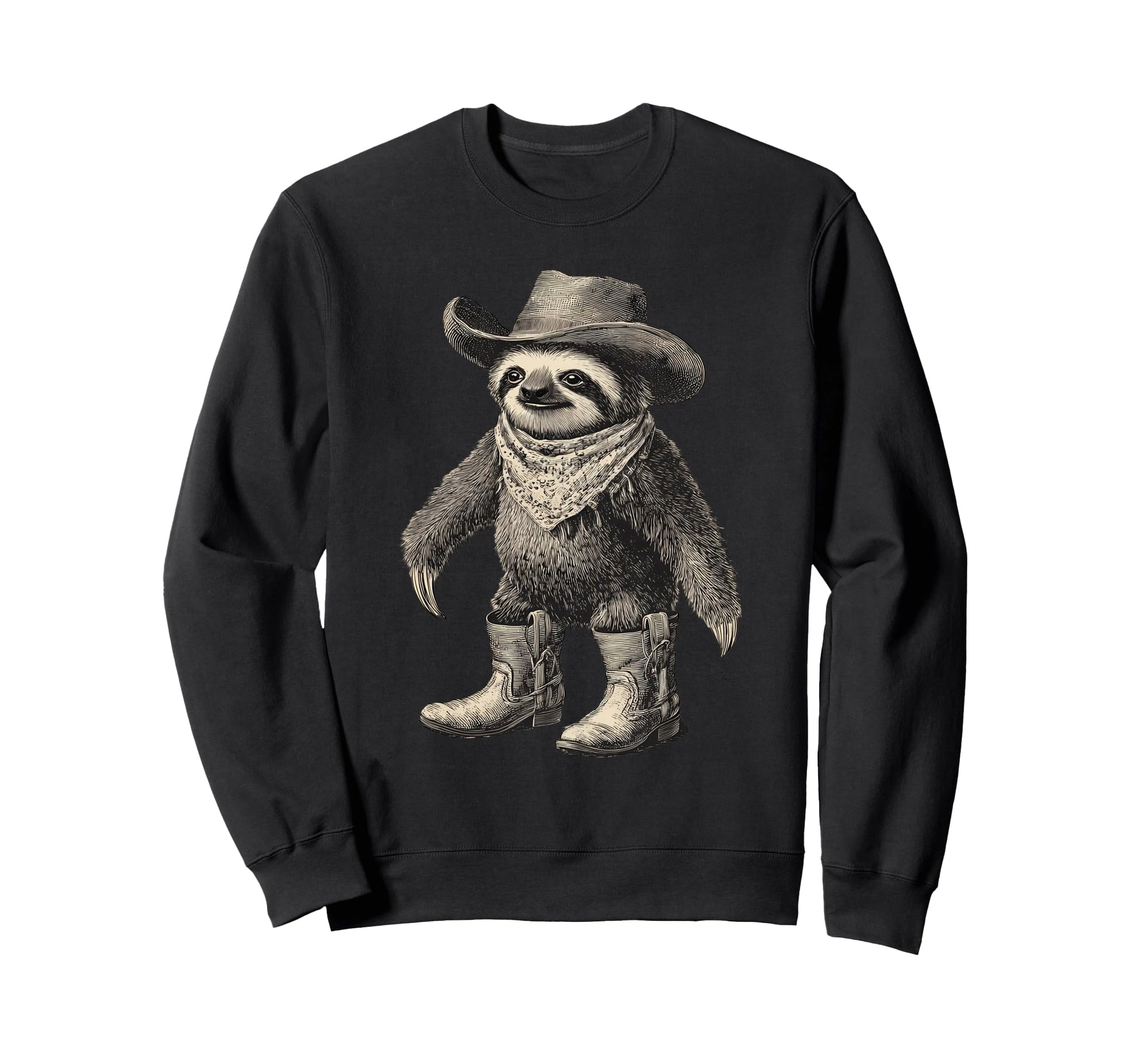 Sloth Cowboy Rodeo Cowgirl Western Sweatshirt - Streetwear Style Unisex - T-Shirt, Sweatshirt, Hoodie