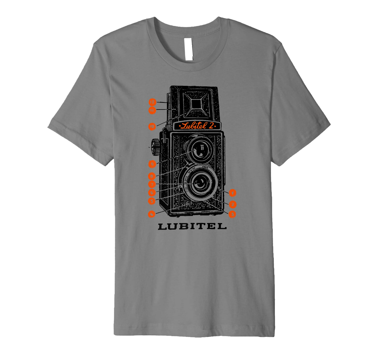 Lubitel Tlr Ussr Soviet Distressed T-Shirt - Custom Art Print for Adults - T-Shirt, Sweatshirt, Hoodie