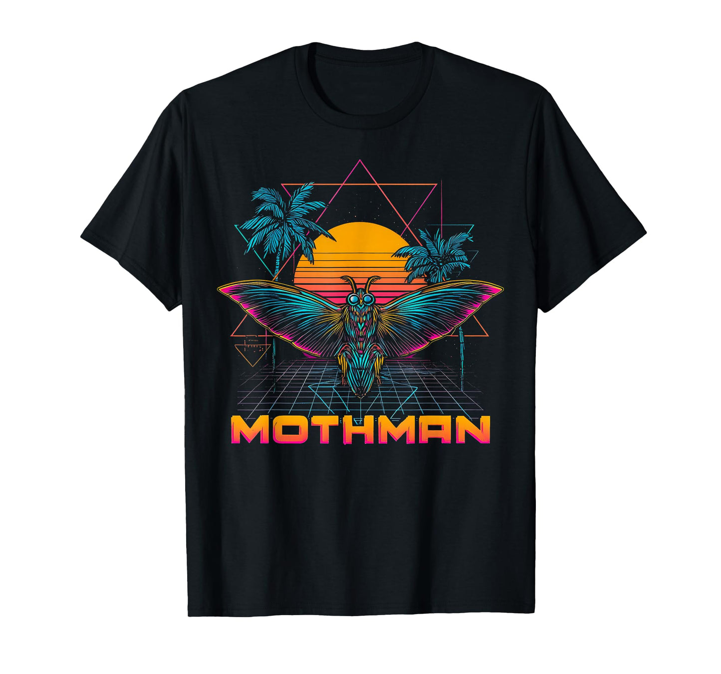 Mothman Cryptozoology Cryptid Vaporwave T-Shirt - Unique Graphic Men Women - T-Shirt, Sweatshirt, Hoodie
