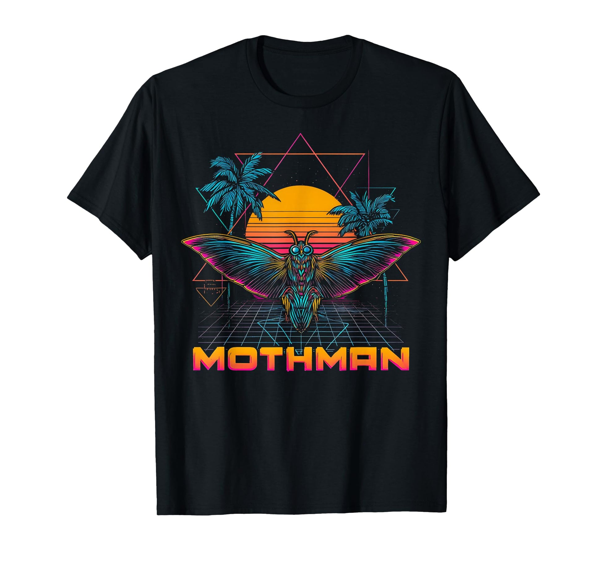 Mothman Cryptozoology Cryptid Vaporwave T-Shirt - Unique Graphic Men Women - T-Shirt, Sweatshirt, Hoodie