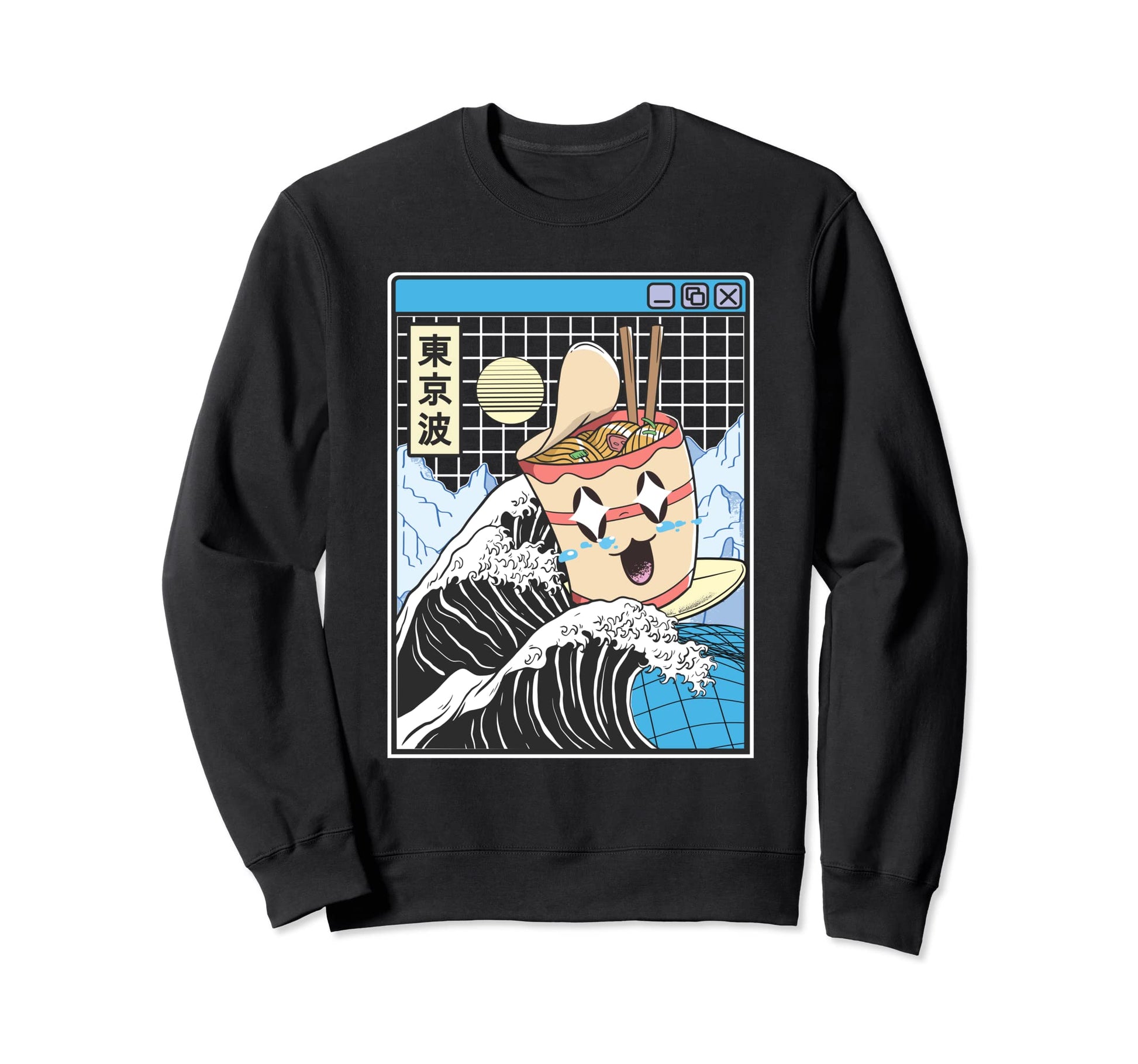 Instant Ramen Noodles Surfing Sweatshirt - Casual Everyday Wear for Adults - T-Shirt, Sweatshirt, Hoodie