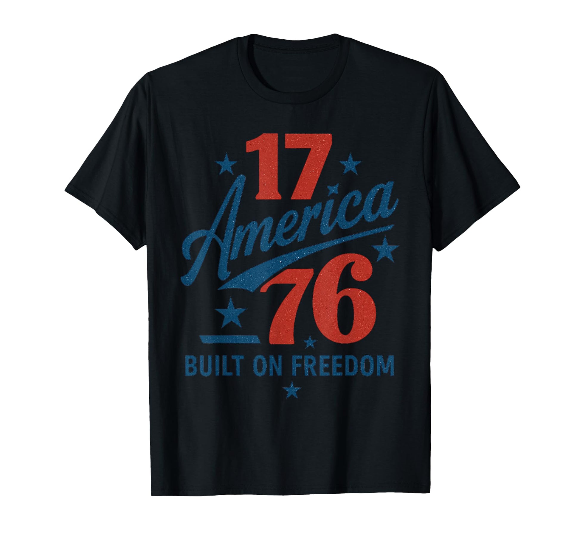 1776 America Built Freedom Patriotic T-Shirt - Minimalist Print for Adults - T-Shirt, Sweatshirt, Hoodie