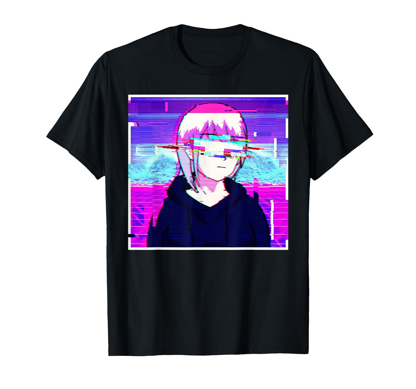 Emo Anime Vaporwave Aesthetic Glitch T-Shirt - Novelty Apparel Men Women - T-Shirt, Sweatshirt, Hoodie