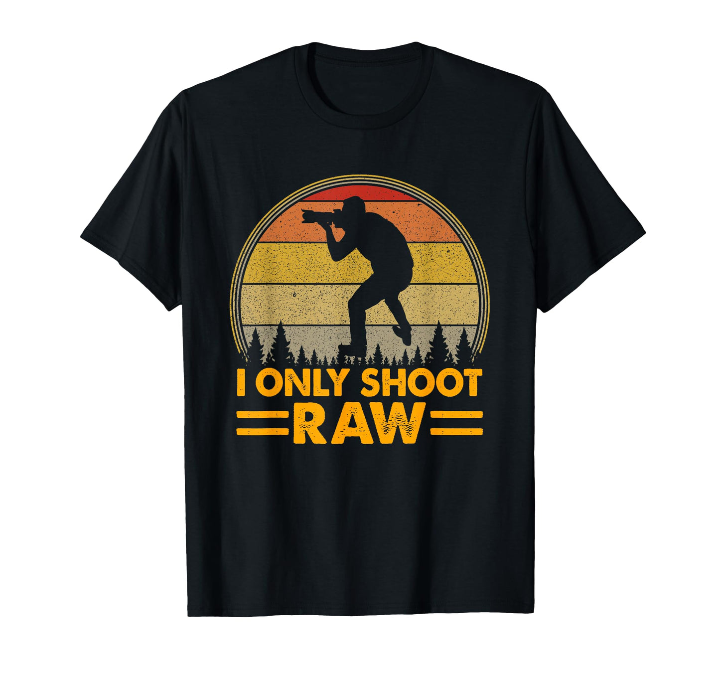 I Only Shoot Raw Camera Photography T-Shirt - Minimalist Print Unisex - T-Shirt, Sweatshirt, Hoodie