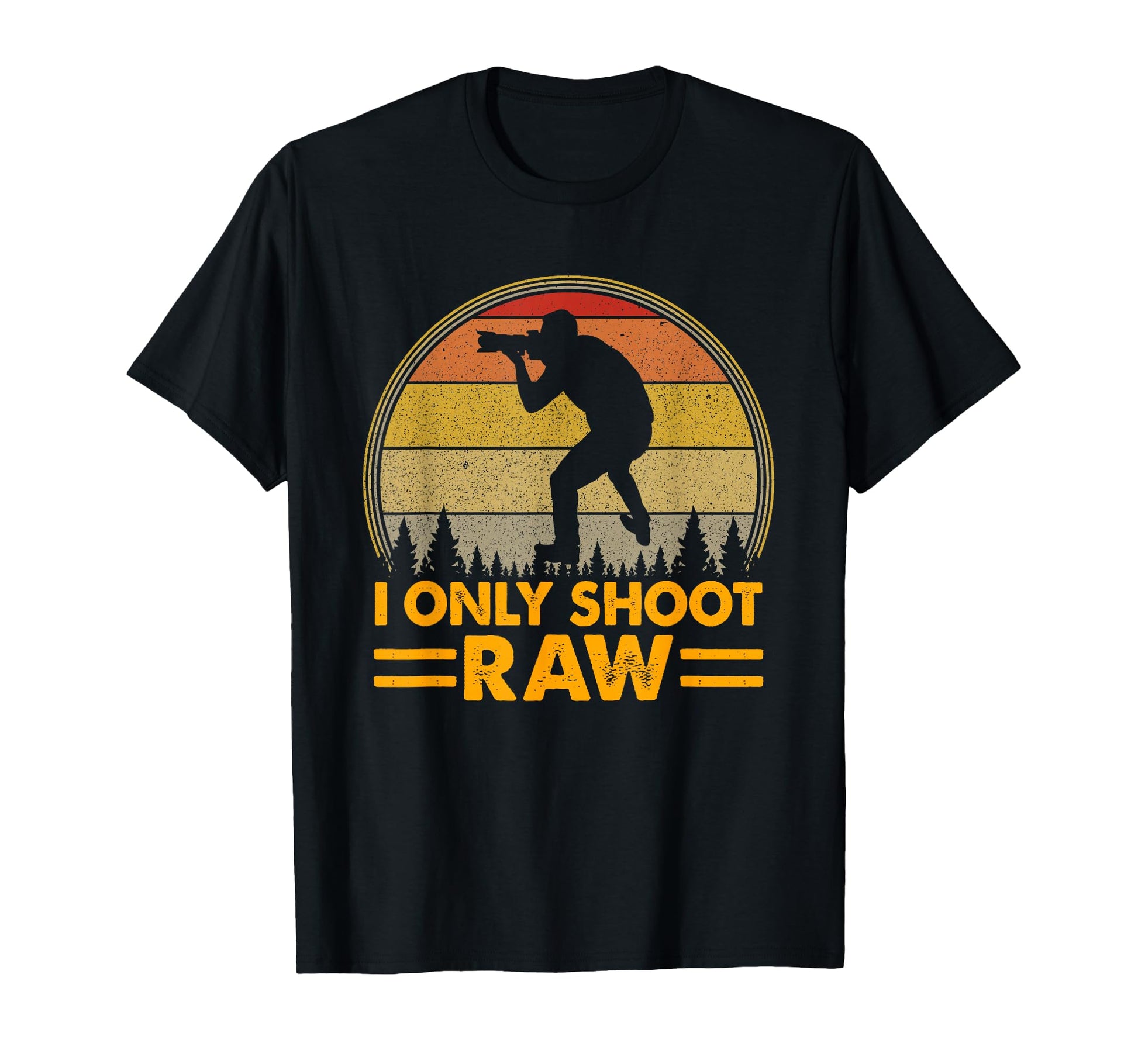 I Only Shoot Raw Camera Photography T-Shirt - Minimalist Print Unisex - T-Shirt, Sweatshirt, Hoodie