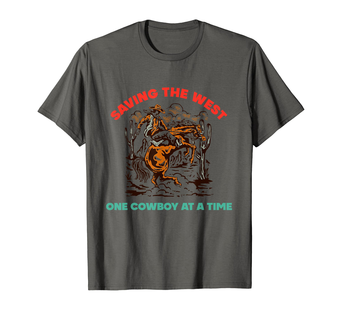 Saving West One Cowboy Time T-Shirt - Minimalist Print Men Women - T-Shirt, Sweatshirt, Hoodie