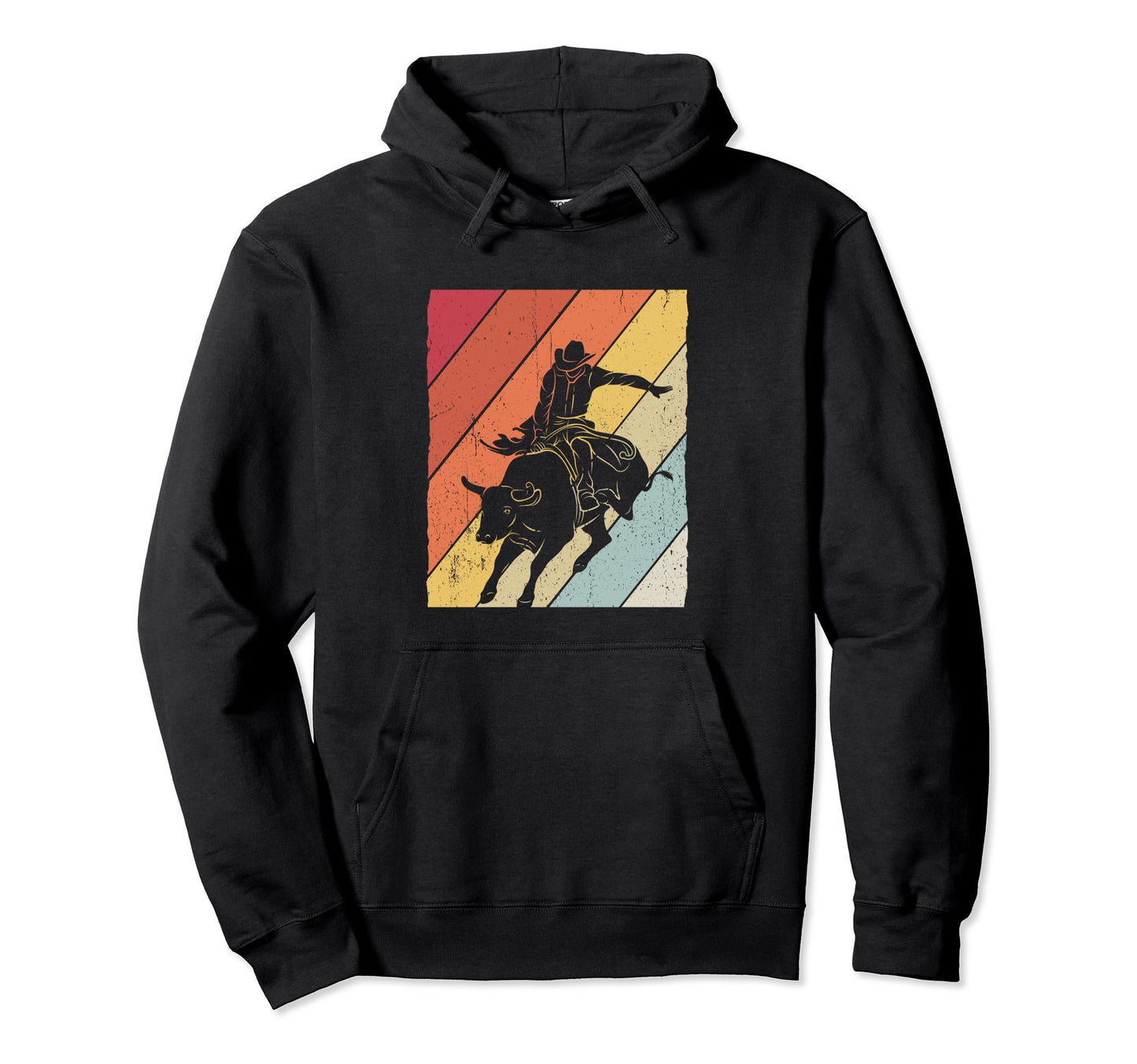 Bull Riding Cowboy Texas Saddle Western Rodeo Hoodie - Graphic Print Unisex - T-Shirt, Sweatshirt, Hoodie