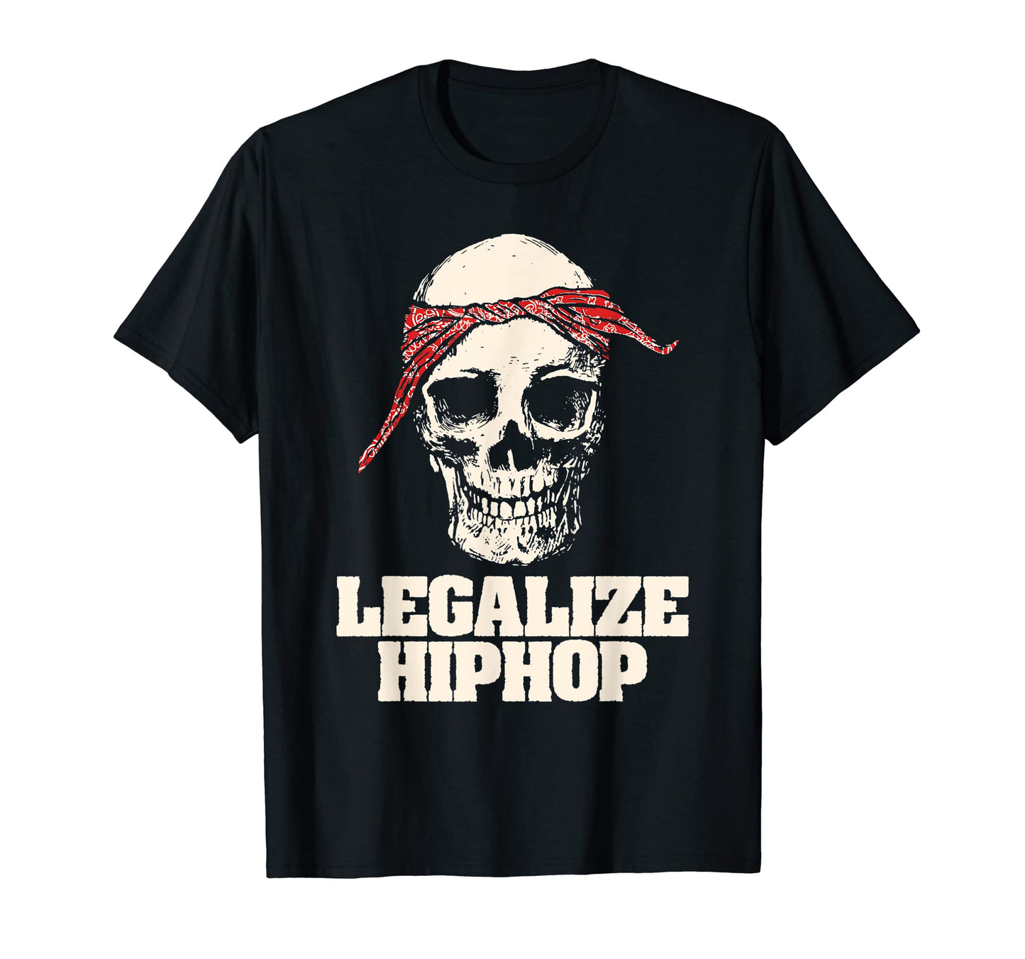 Legalize Hiphop Skull Do Rag Bandana Old T-Shirt - Custom Art Print Unisex - T-Shirt, Sweatshirt, Hoodie