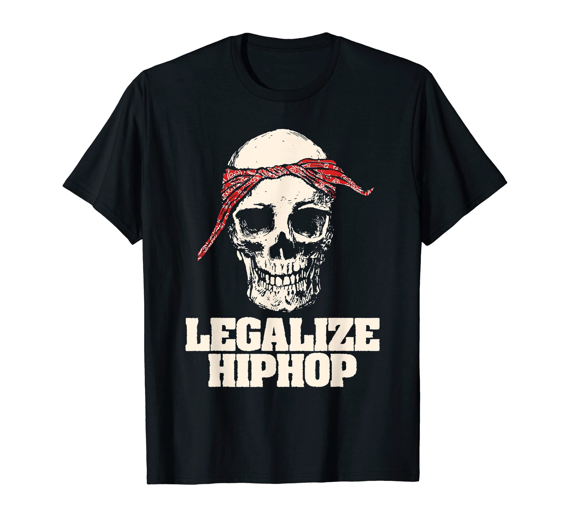 Legalize Hiphop Skull Do Rag Bandana Old T-Shirt - Custom Art Print Unisex - T-Shirt, Sweatshirt, Hoodie