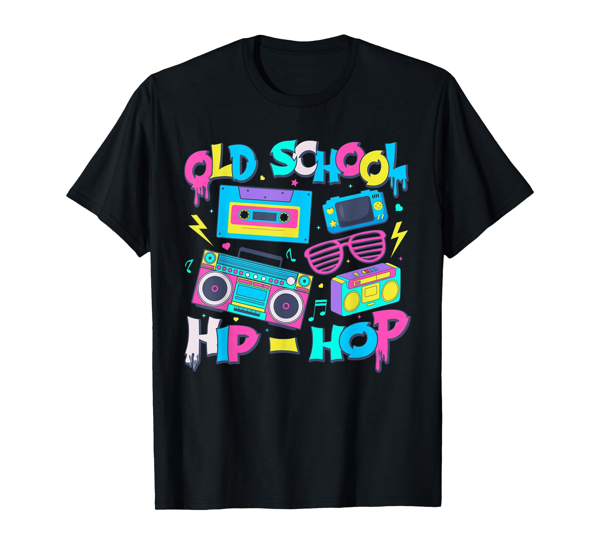 Old School Hip Hop 80S 90S Music Cassette T-Shirt - Novelty Apparel Unisex - T-Shirt, Sweatshirt, Hoodie