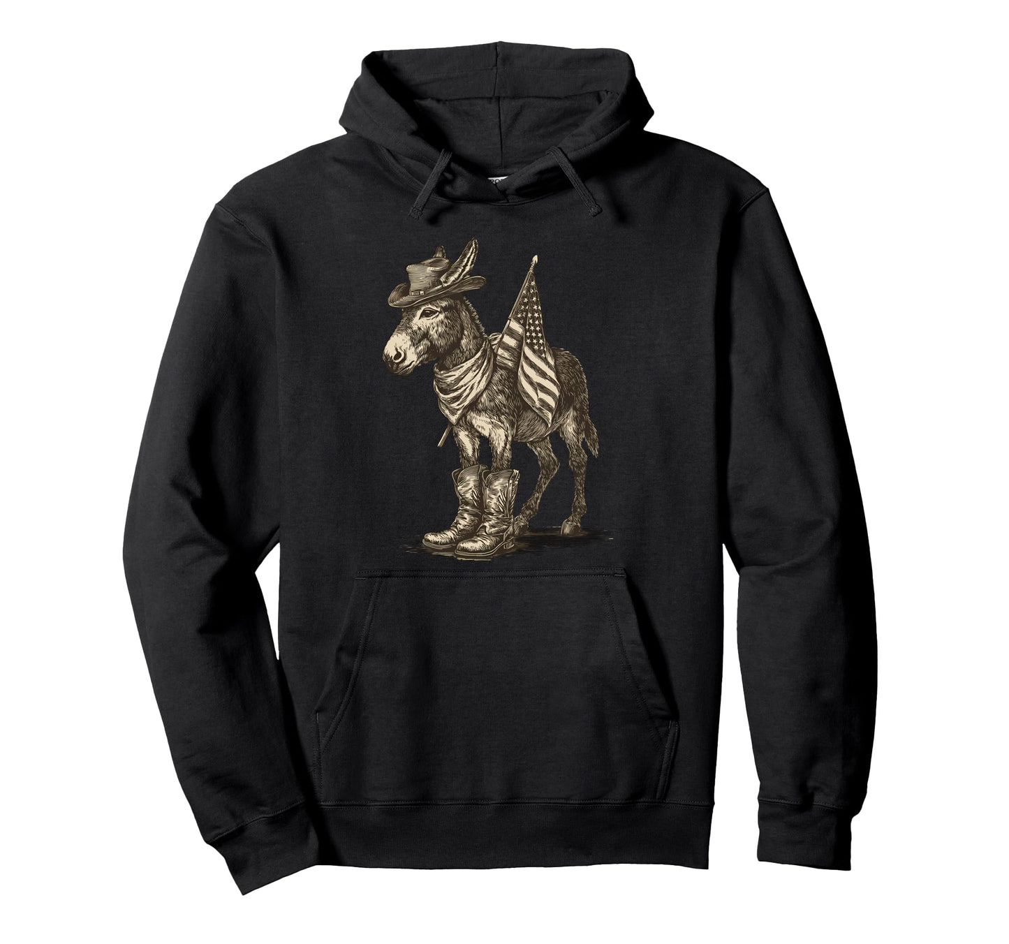 Country Cowboy Donkey Rodeo Cowgirl Hoodie - Fun Novelty Design Men Women - T-Shirt, Sweatshirt, Hoodie