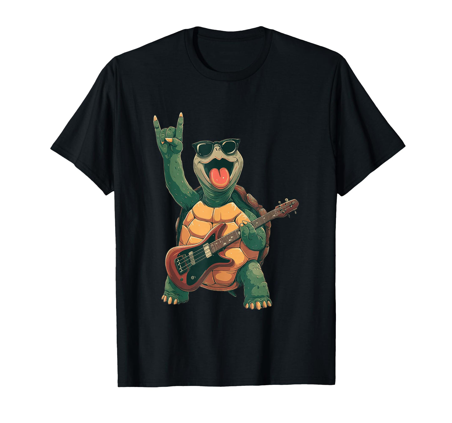 Funny Rock And Roll Turtle Cartoon T-Shirt - Novelty Apparel Men Women - T-Shirt, Sweatshirt, Hoodie