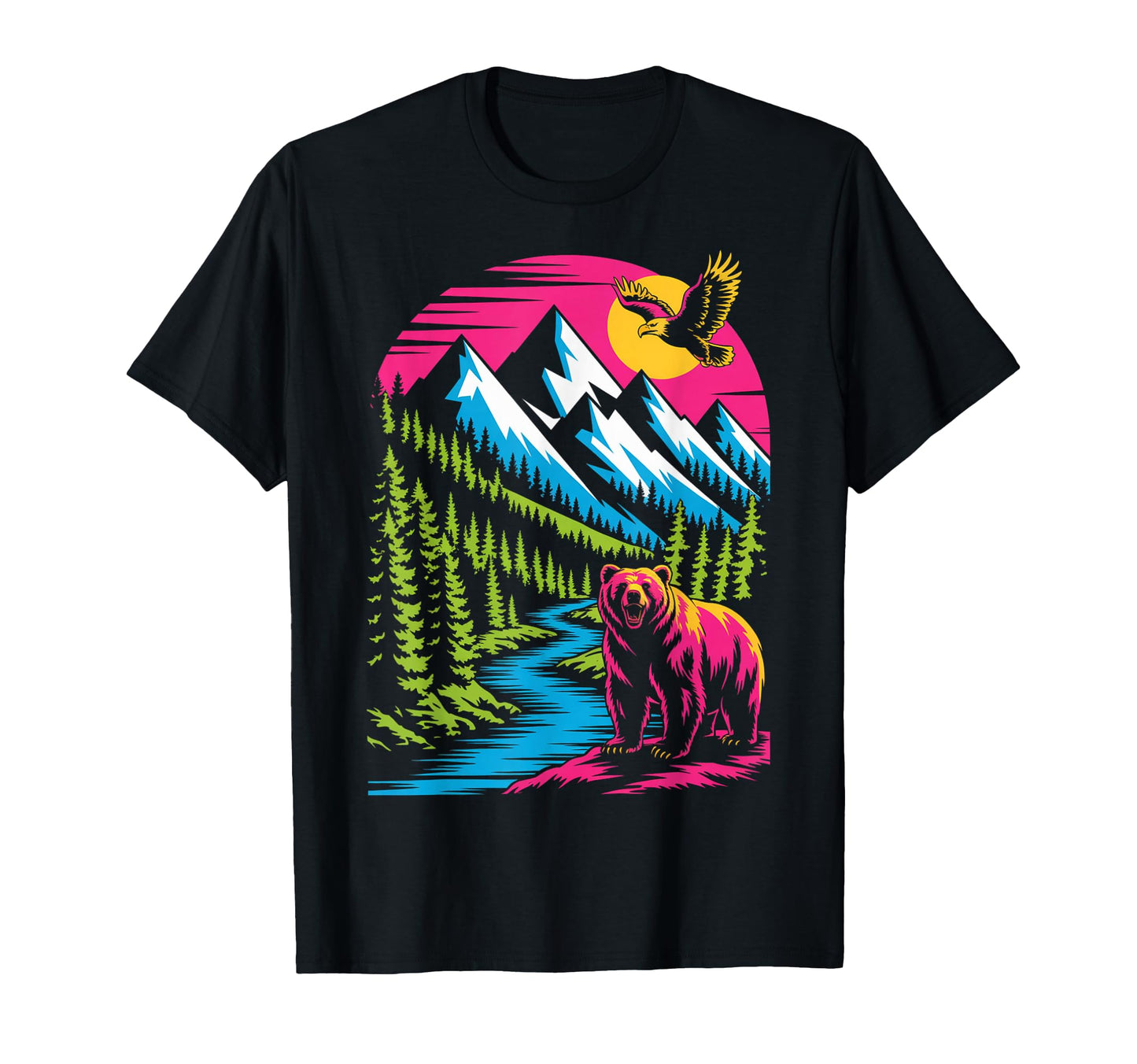 Wildlife Nature Inspired Usa Sweatshirt - Aesthetic Graphic Men Women - T-Shirt, Sweatshirt, Hoodie