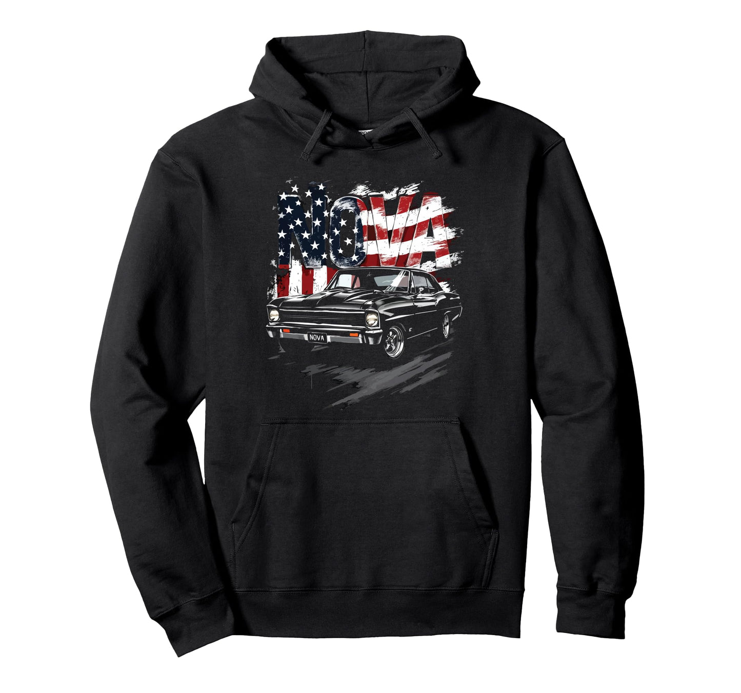 Usa Patriotic Flag 1966 1967 Nova Ss Hoodie - Trendy Graphic Unisex - T-Shirt, Sweatshirt, Hoodie
