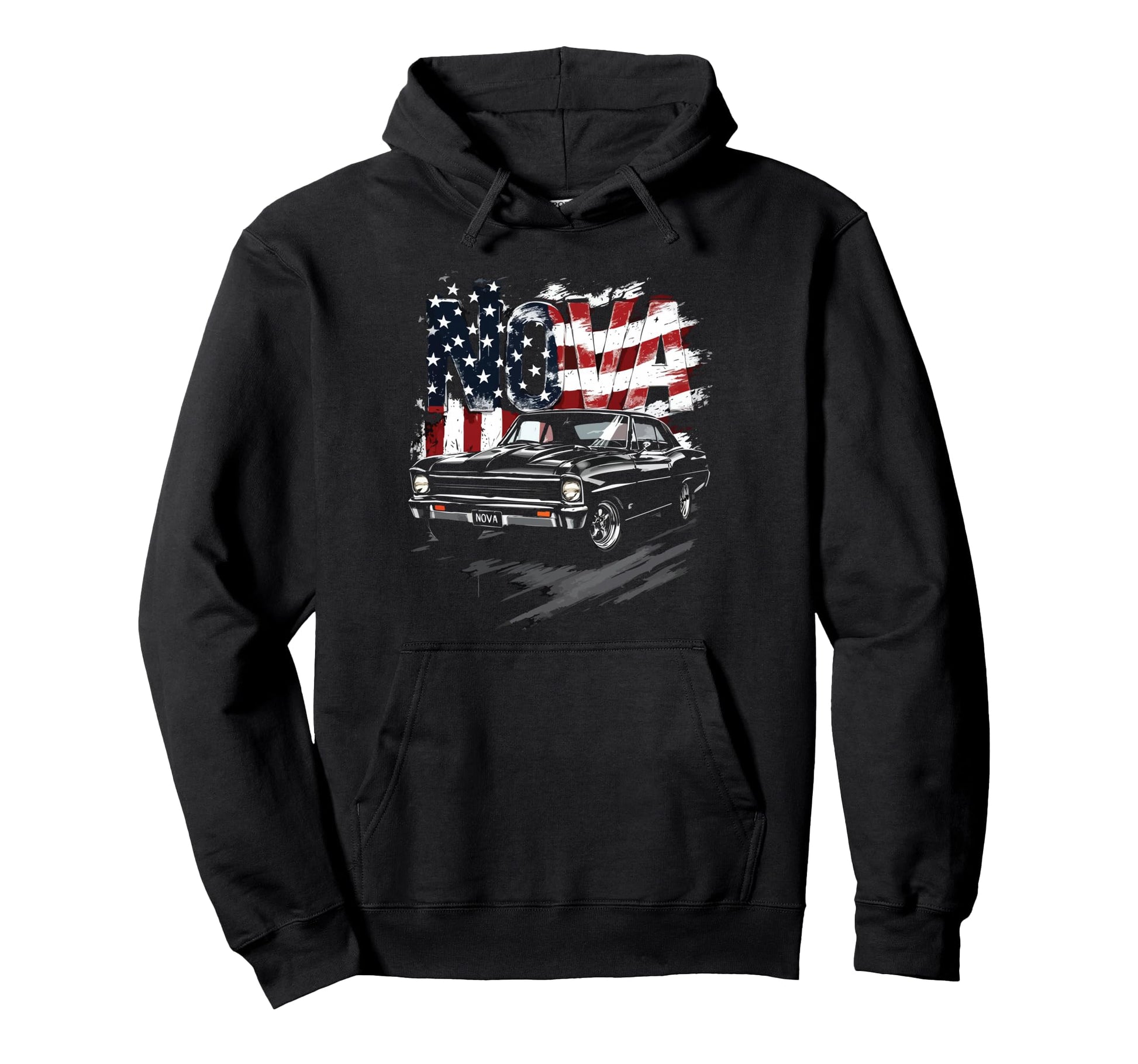 Usa Patriotic Flag 1966 1967 Nova Ss Hoodie - Trendy Graphic Unisex - T-Shirt, Sweatshirt, Hoodie