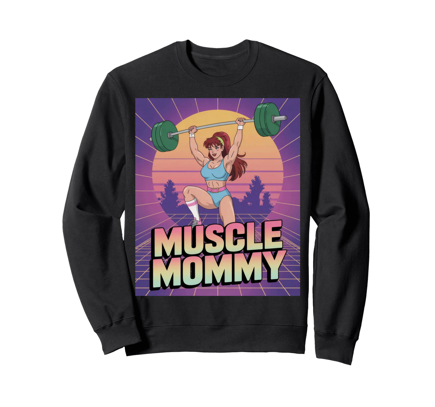 Anime Muscle Mommy Sweatshirt - Casual Everyday Wear for Adults - T-Shirt, Sweatshirt, Hoodie