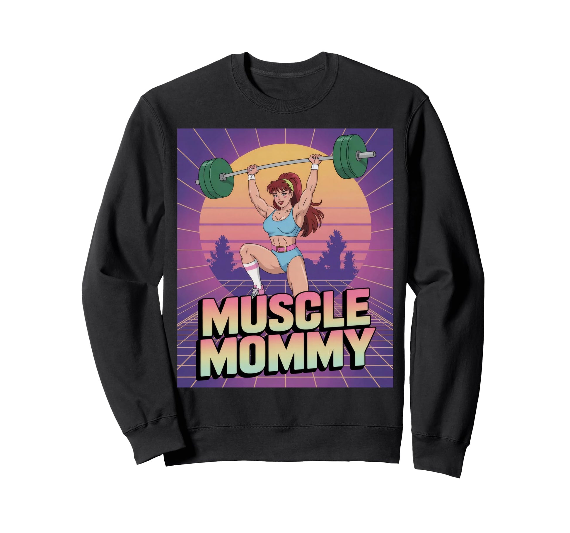Anime Muscle Mommy Sweatshirt - Casual Everyday Wear for Adults - T-Shirt, Sweatshirt, Hoodie