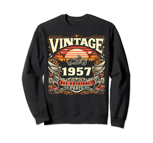 1957 Born 1957 67Th Birthday Sweatshirt - Fun Novelty Design Unisex - T-Shirt, Sweatshirt, Hoodie