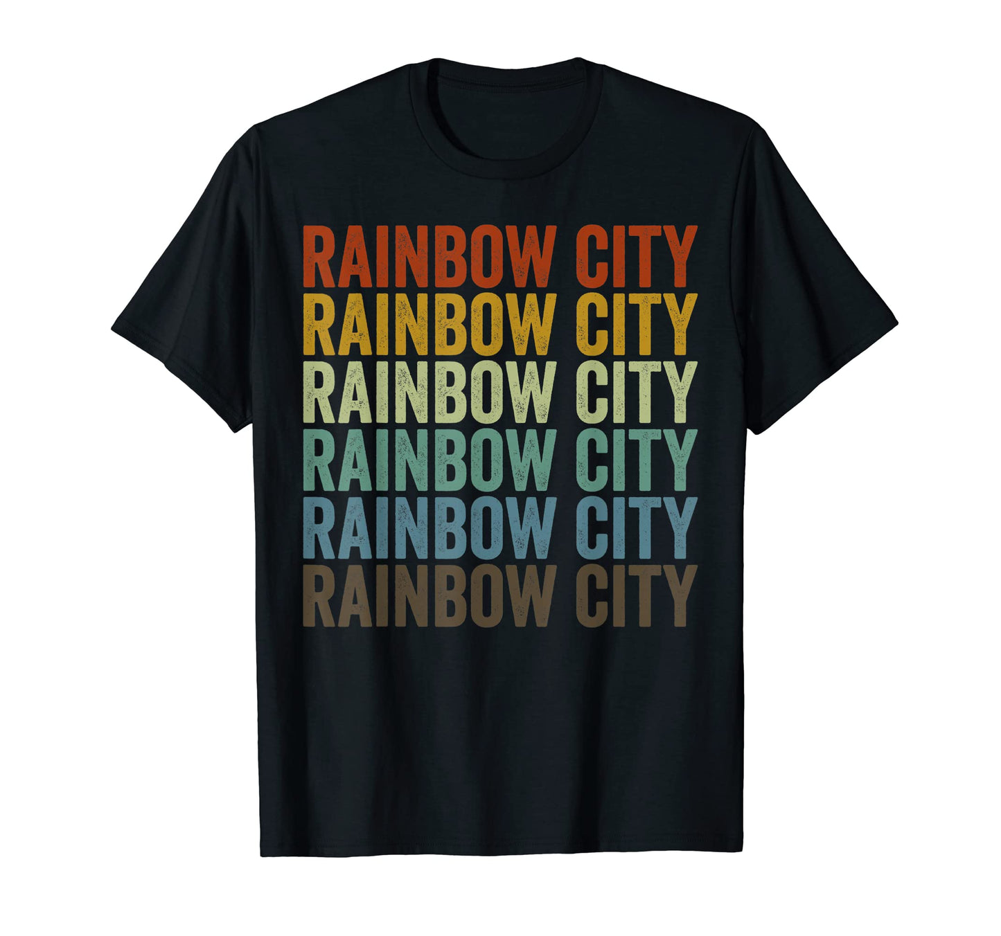 Rainbow City City T-Shirt - Graphic Print Unisex - T-Shirt, Sweatshirt, Hoodie