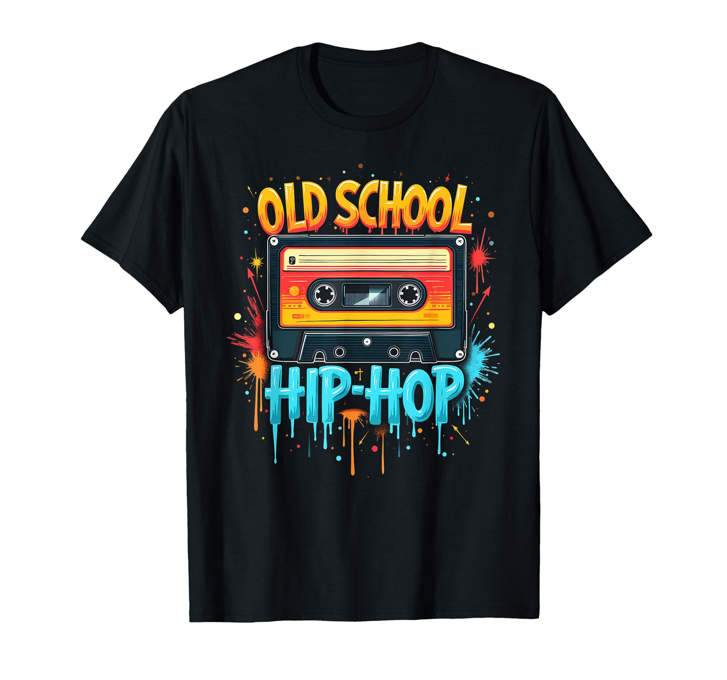 Playful Old School Hiphop Cassette T-Shirt - Unique Graphic Men Women - T-Shirt, Sweatshirt, Hoodie