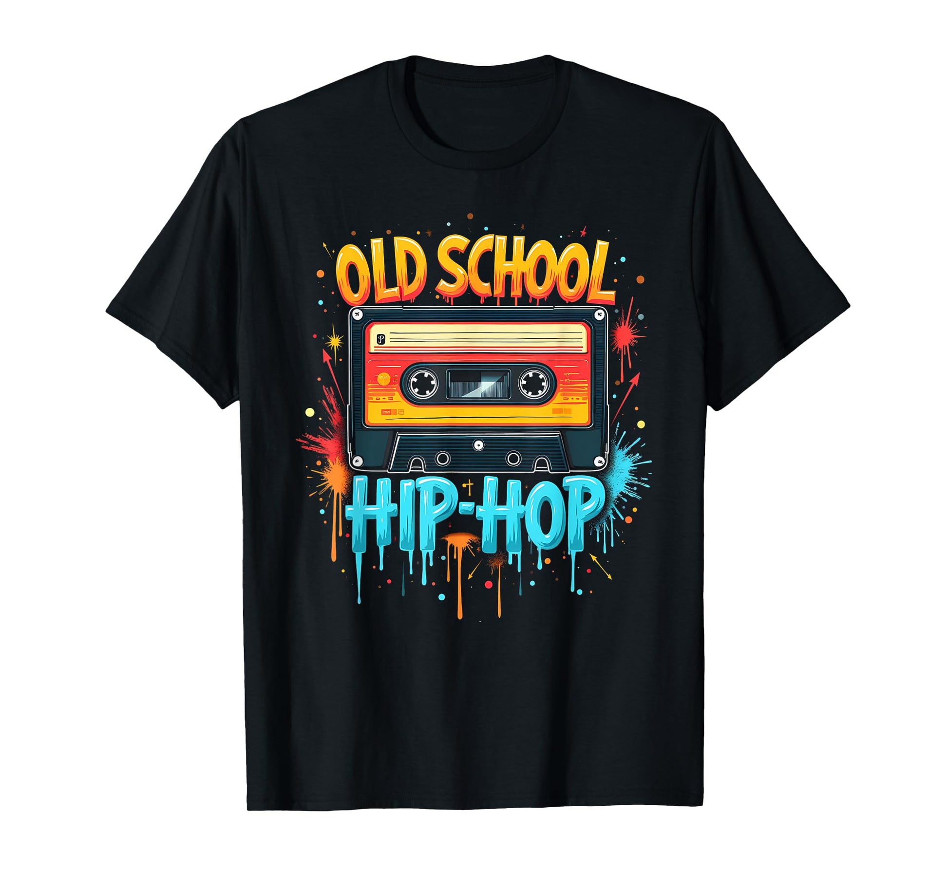 Playful Old School Hiphop Cassette T-Shirt - Unique Graphic Men Women - T-Shirt, Sweatshirt, Hoodie