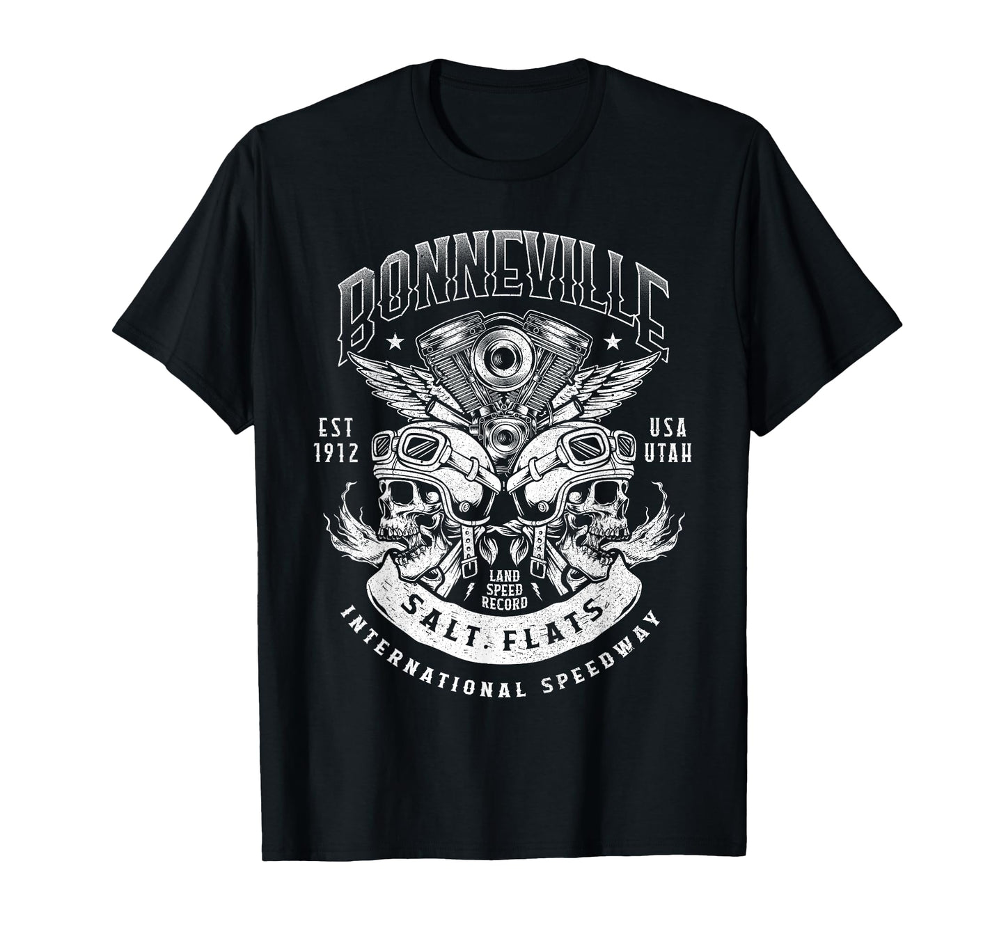 Bonneville Salt Flats Motorcycle T-Shirt - Aesthetic Graphic for Adults - T-Shirt, Sweatshirt, Hoodie
