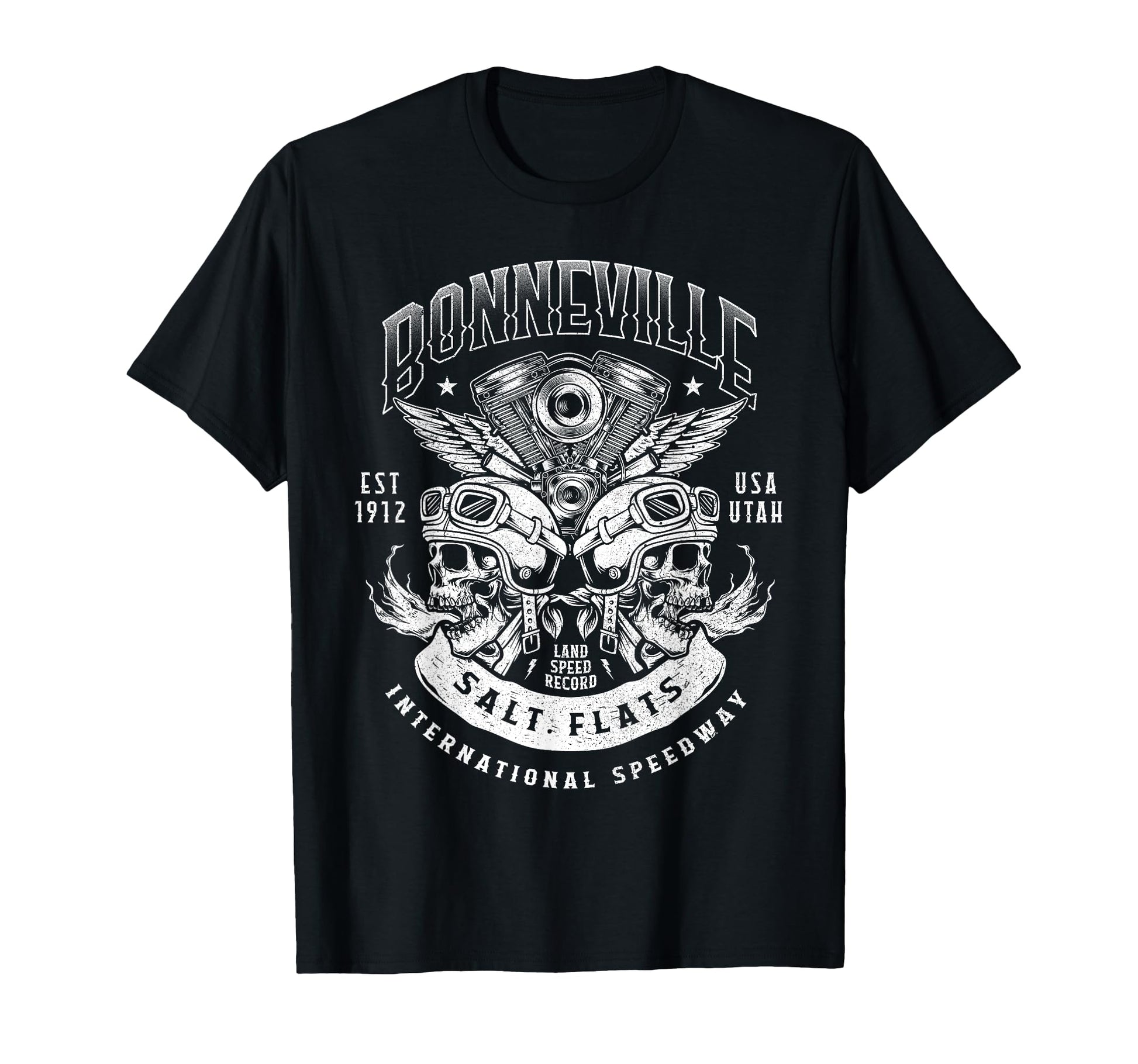 Bonneville Salt Flats Motorcycle T-Shirt - Aesthetic Graphic for Adults - T-Shirt, Sweatshirt, Hoodie