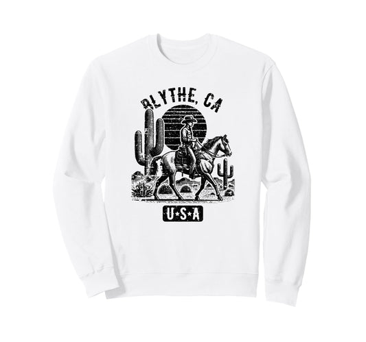 Blythe California Usa Cowboy Horse Sweatshirt - Custom Art Print Men Women - T-Shirt, Sweatshirt, Hoodie