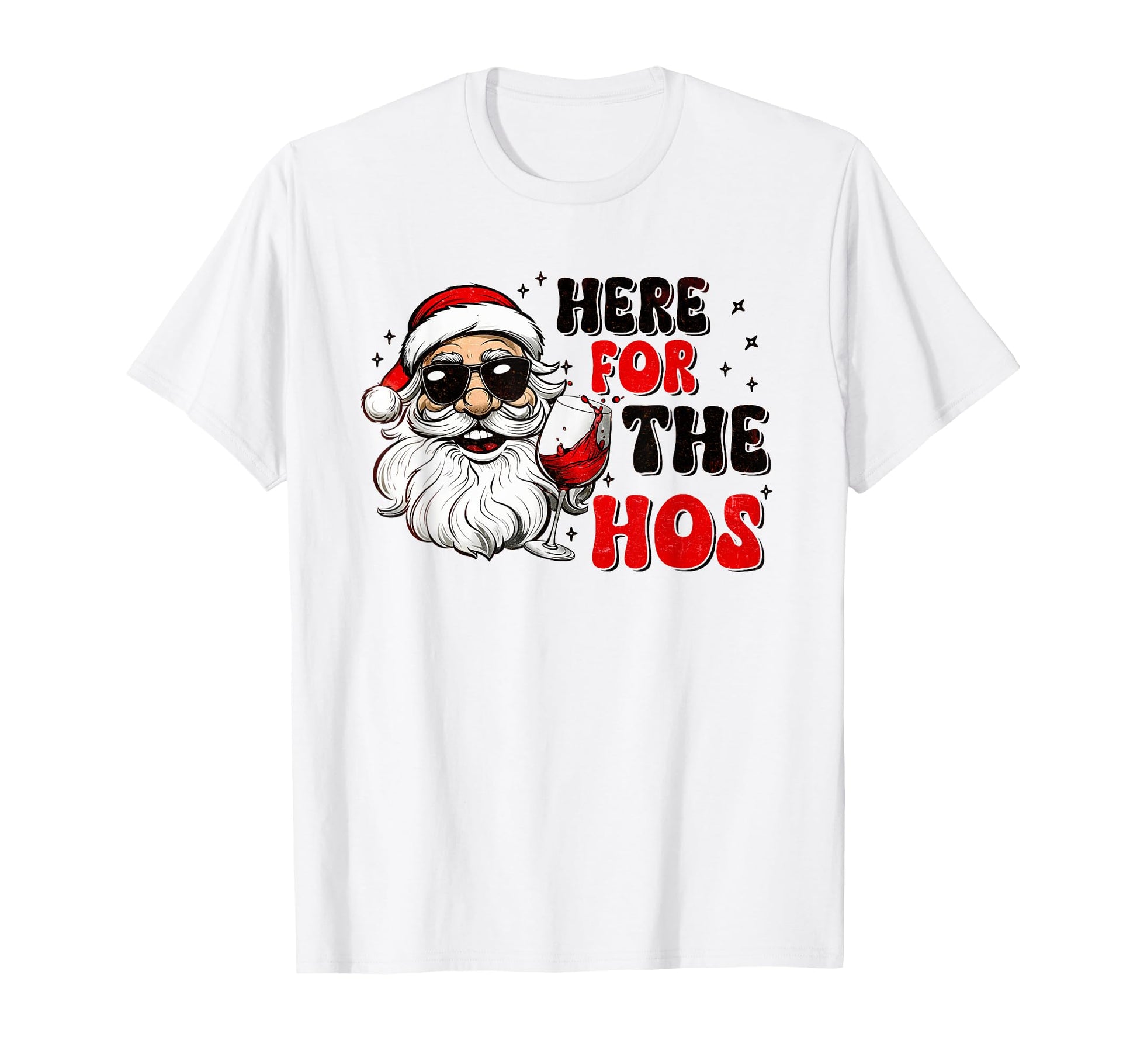 Here Hos Cowboy Santa Groovy Raunchy T-Shirt - Unique Graphic Unisex - T-Shirt, Sweatshirt, Hoodie