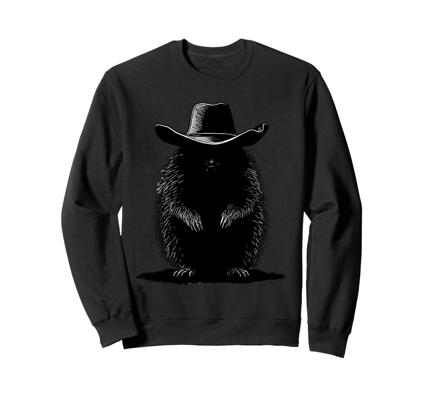 Hedgehog Cowboy Rodeo Cowgirl Western Sweatshirt - Graphic Print Men Women - T-Shirt, Sweatshirt, Hoodie
