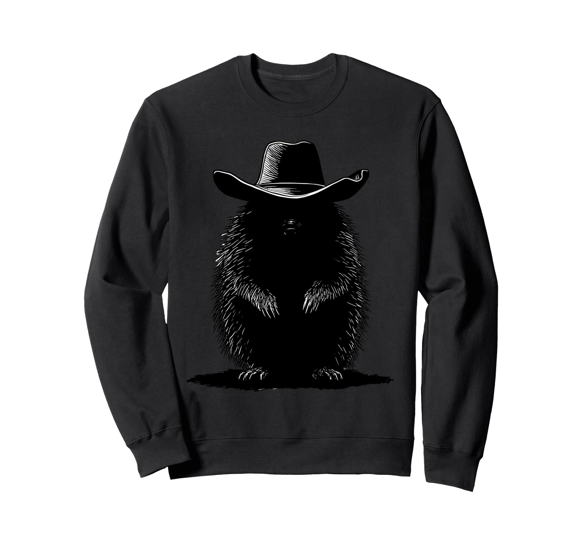 Hedgehog Cowboy Rodeo Cowgirl Western Sweatshirt - Graphic Print Men Women - T-Shirt, Sweatshirt, Hoodie