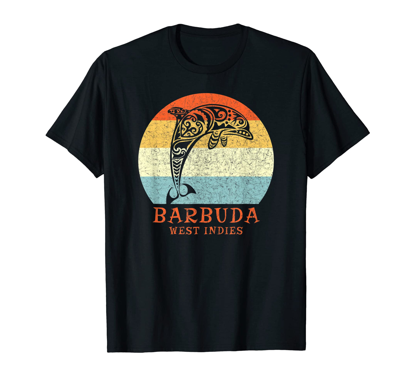 Barbuda West Indies Tribal Dolphin T-Shirt - Aesthetic Graphic for Adults - T-Shirt, Sweatshirt, Hoodie