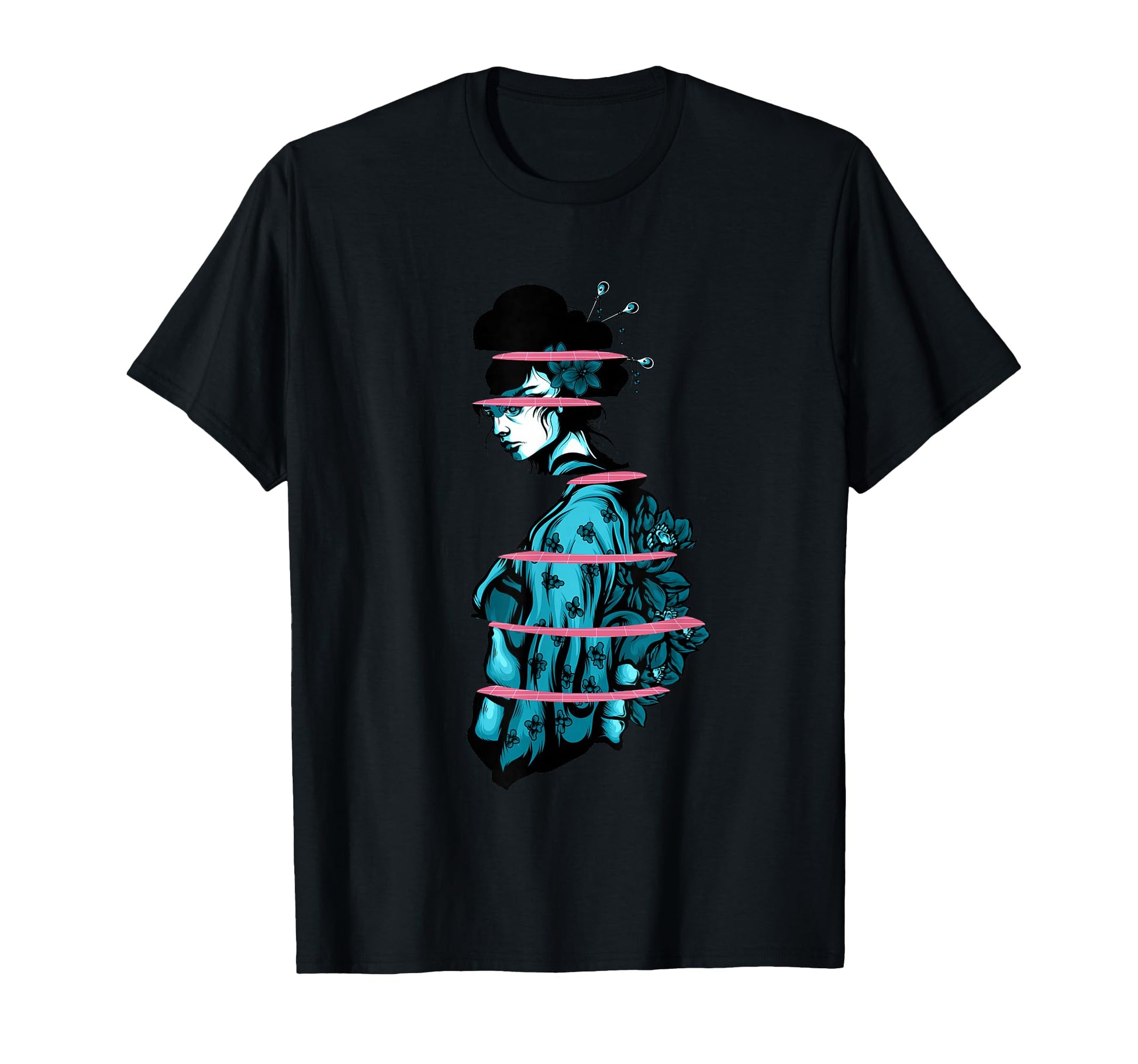 Geisha Japanese Tradition Vaporwave T-Shirt - Minimalist Print Men Women - T-Shirt, Sweatshirt, Hoodie