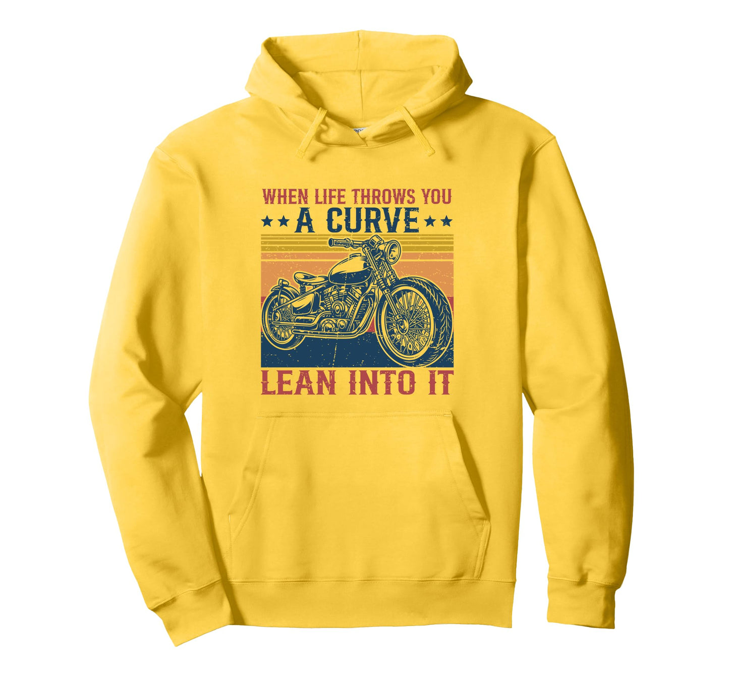 When Life Throws You Curve Motorcycle Hoodie - Aesthetic Graphic Men Women - T-Shirt, Sweatshirt, Hoodie