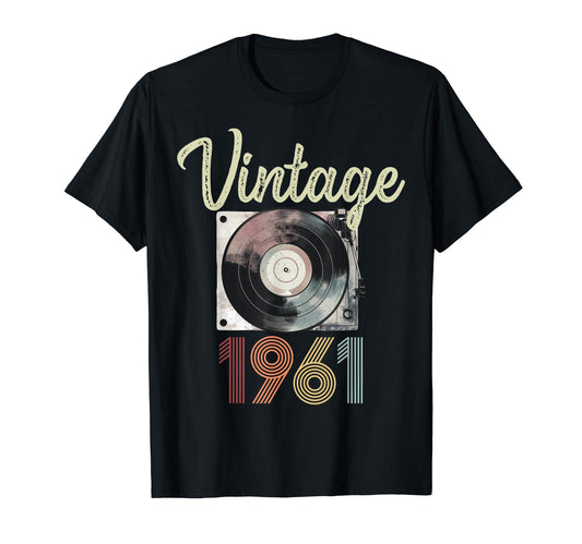 1961 Vinyl Record Player 63Rd T-Shirt - Streetwear Style Men Women - T-Shirt, Sweatshirt, Hoodie