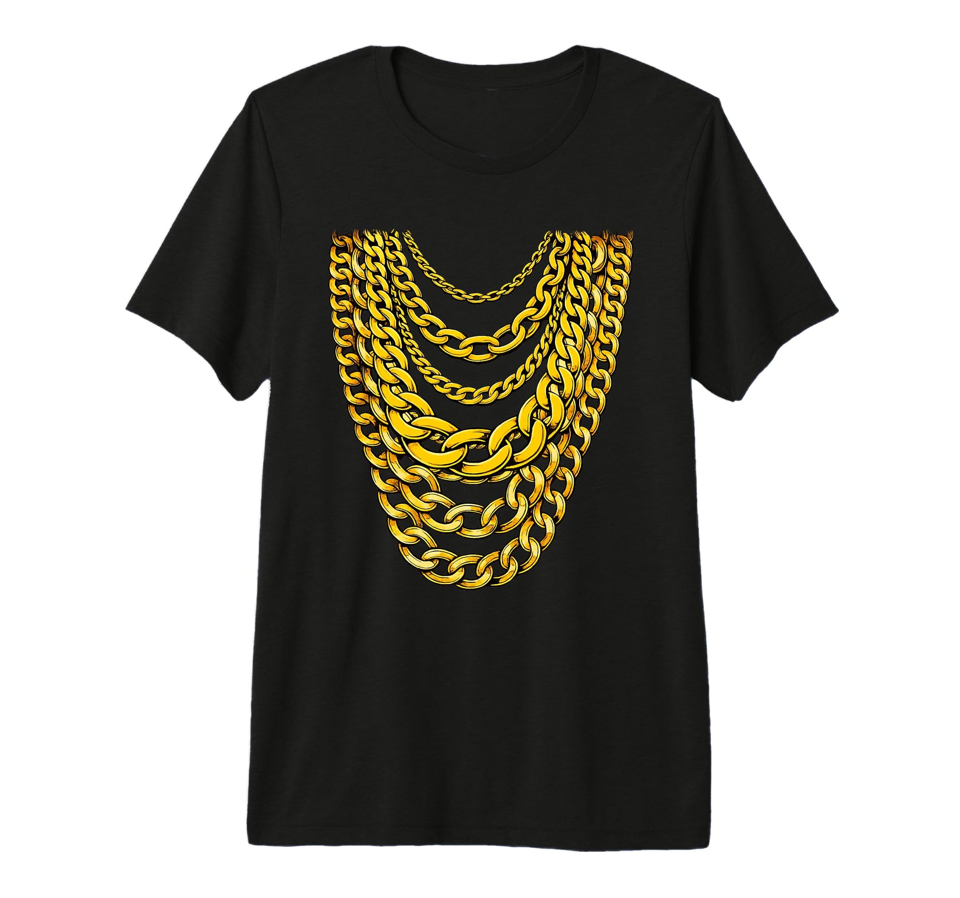 Chains 80S 90S Old School Hip Hop Tri T-Shirt - Fun Novelty Design Unisex - T-Shirt, Sweatshirt, Hoodie