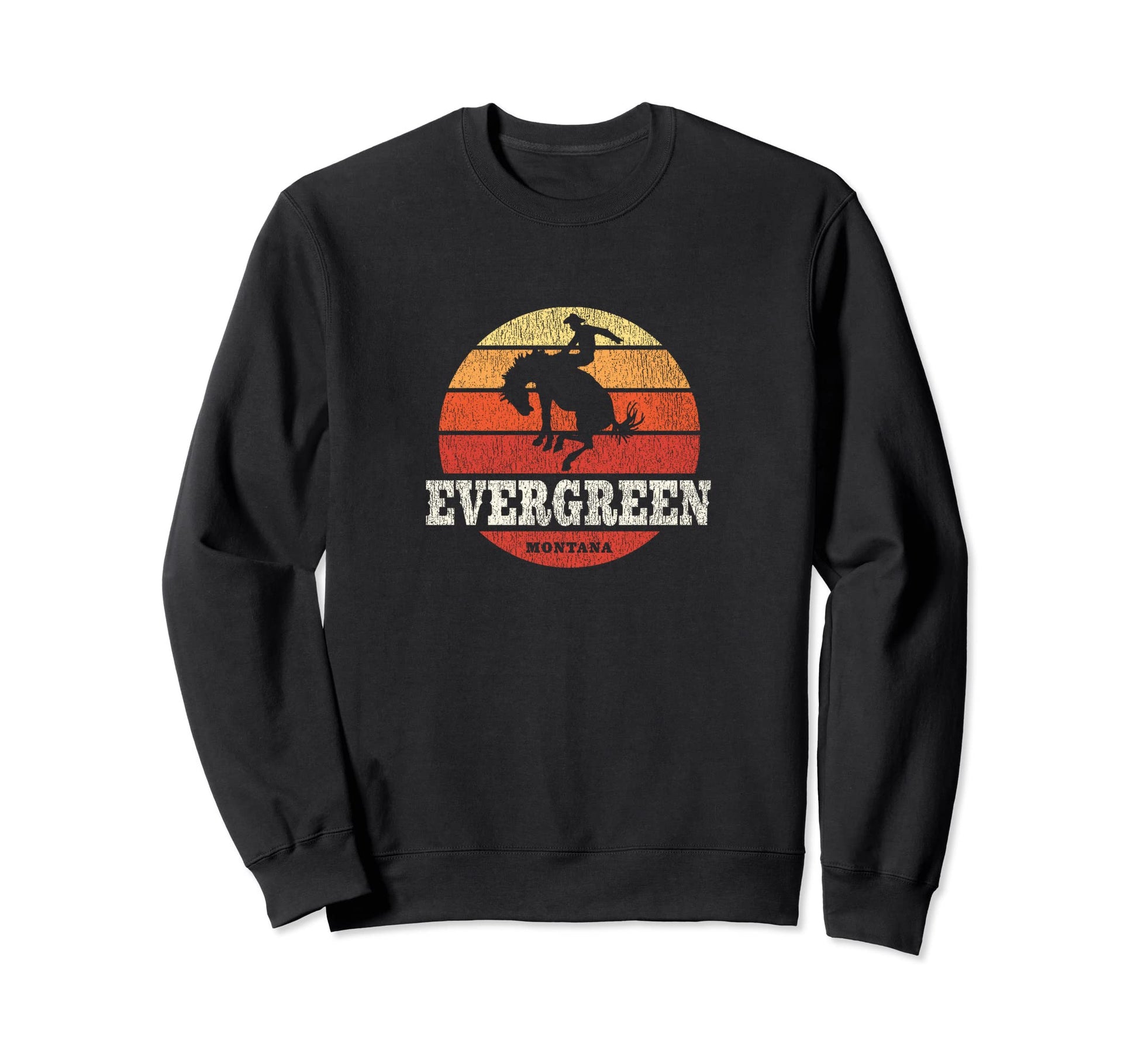 Evergreen Mt Country Western Sweatshirt - Aesthetic Graphic for Adults - T-Shirt, Sweatshirt, Hoodie
