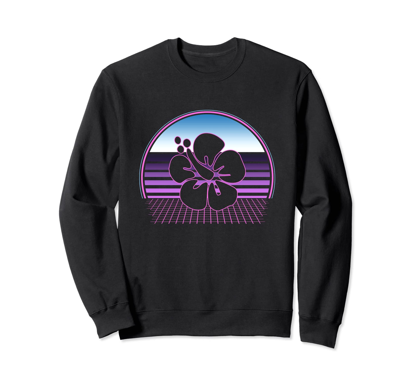 Hawaii Flower 80S Vaporwave Sweatshirt - Streetwear Style Men Women - T-Shirt, Sweatshirt, Hoodie