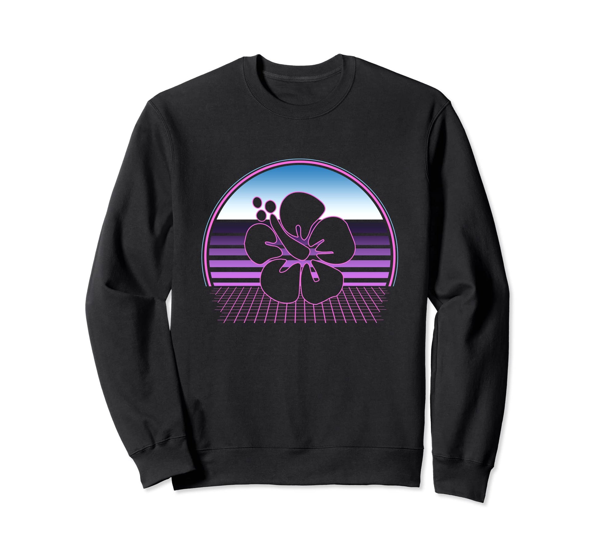 Hawaii Flower 80S Vaporwave Sweatshirt - Streetwear Style Men Women - T-Shirt, Sweatshirt, Hoodie