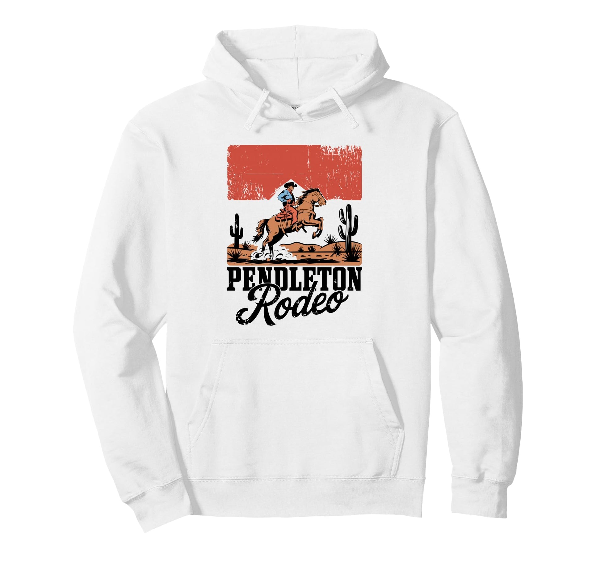 Pendleton Rodeo Cowboy Western Horse Hoodie - Streetwear Style for Adults - T-Shirt, Sweatshirt, Hoodie