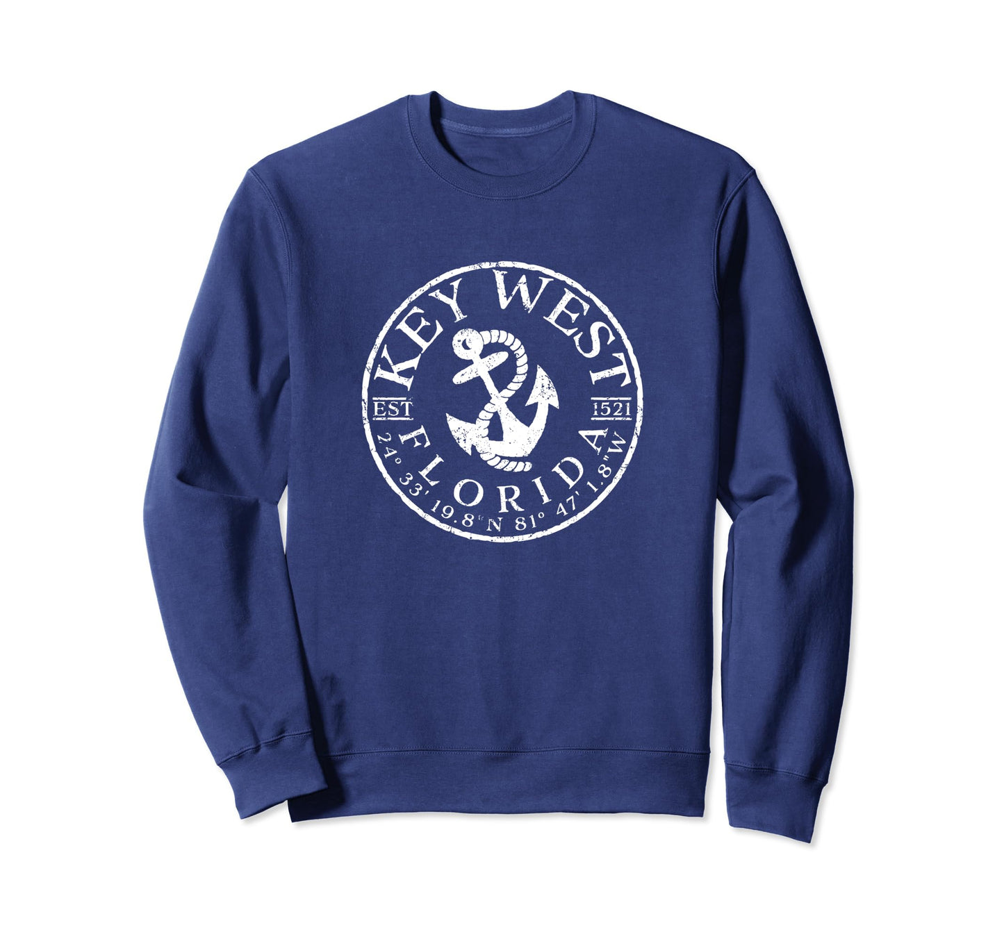 Key West Florida Boat Anchor Sweatshirt - Custom Art Print Men Women - T-Shirt, Sweatshirt, Hoodie