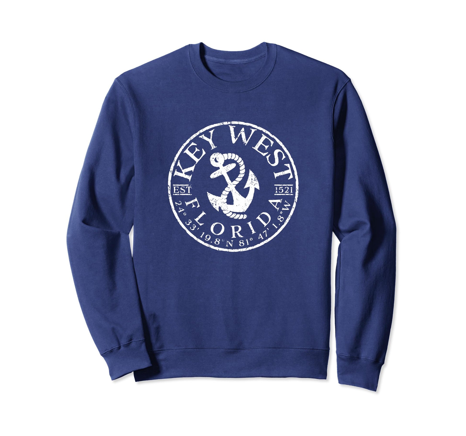 Key West Florida Boat Anchor Sweatshirt - Custom Art Print Men Women - T-Shirt, Sweatshirt, Hoodie