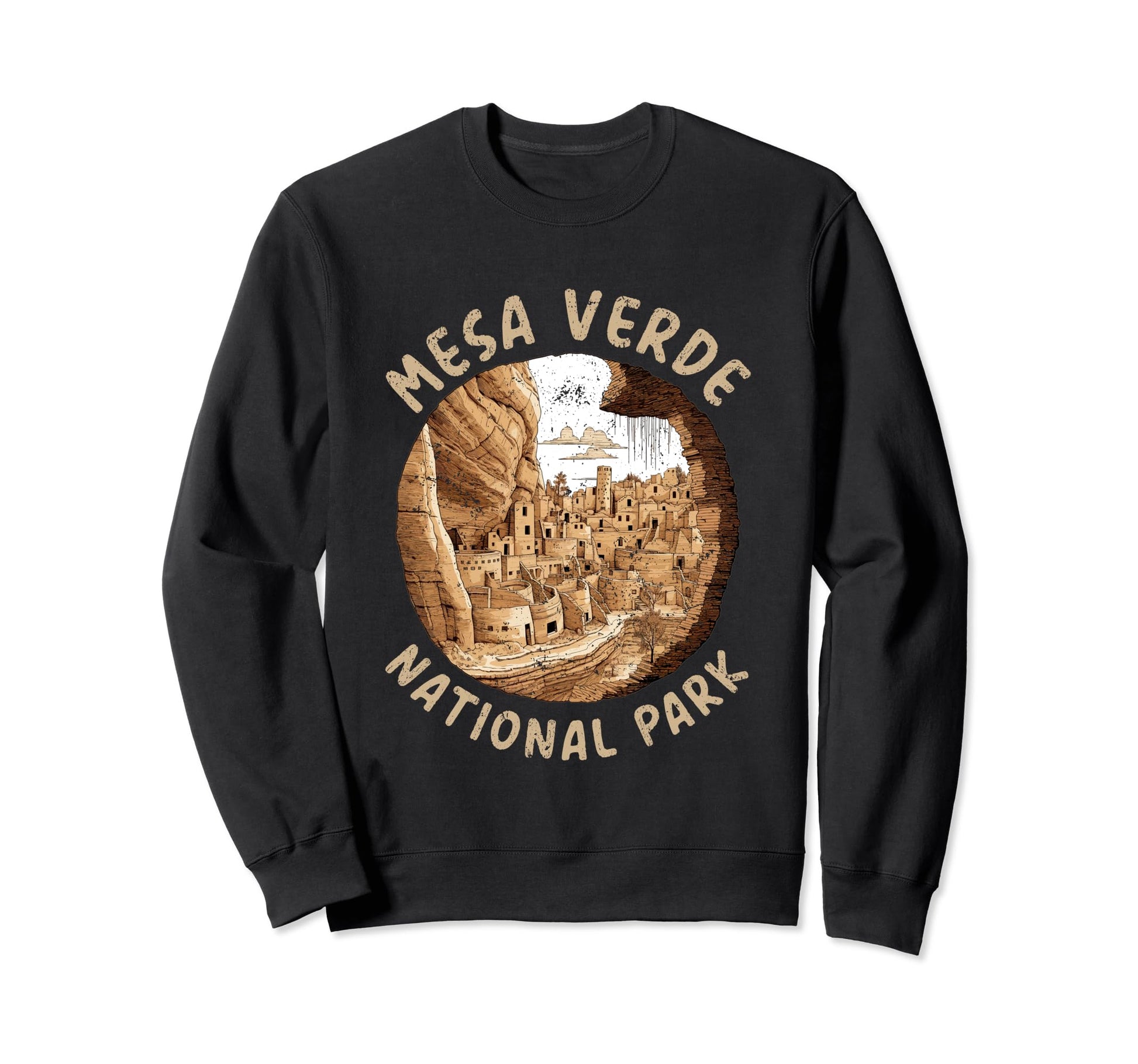 Mesa Verde Us National Park Sweatshirt - Minimalist Print for Adults - T-Shirt, Sweatshirt, Hoodie