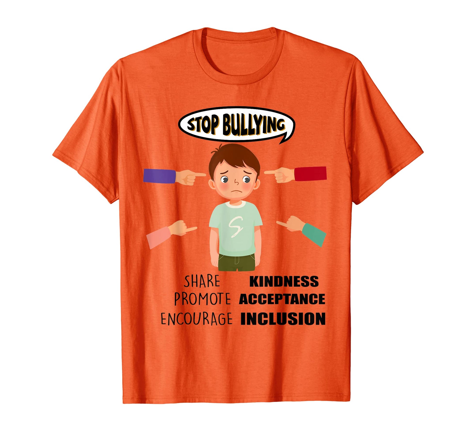 Bullying Prevention Unity Day Orange T-Shirt - Aesthetic Graphic Men Women - T-Shirt, Sweatshirt, Hoodie