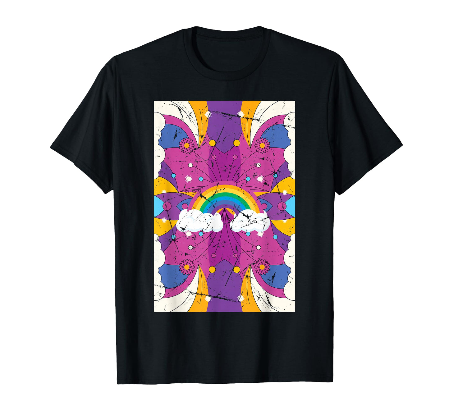Rainbow Indie Aesthetic Pop Art Hippy T-Shirt - Trendy Graphic for Adults - T-Shirt, Sweatshirt, Hoodie