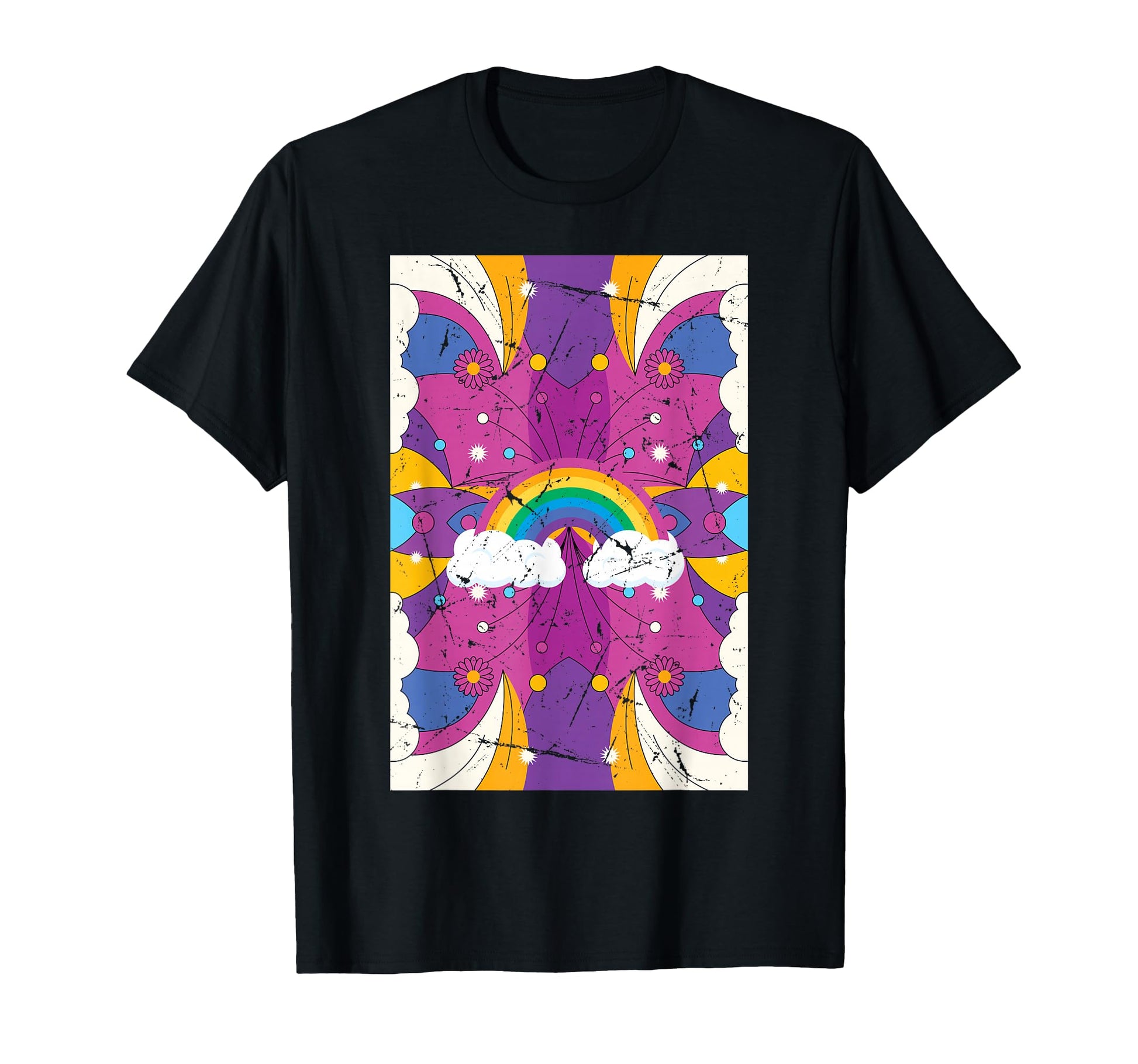 Rainbow Indie Aesthetic Pop Art Hippy T-Shirt - Trendy Graphic for Adults - T-Shirt, Sweatshirt, Hoodie