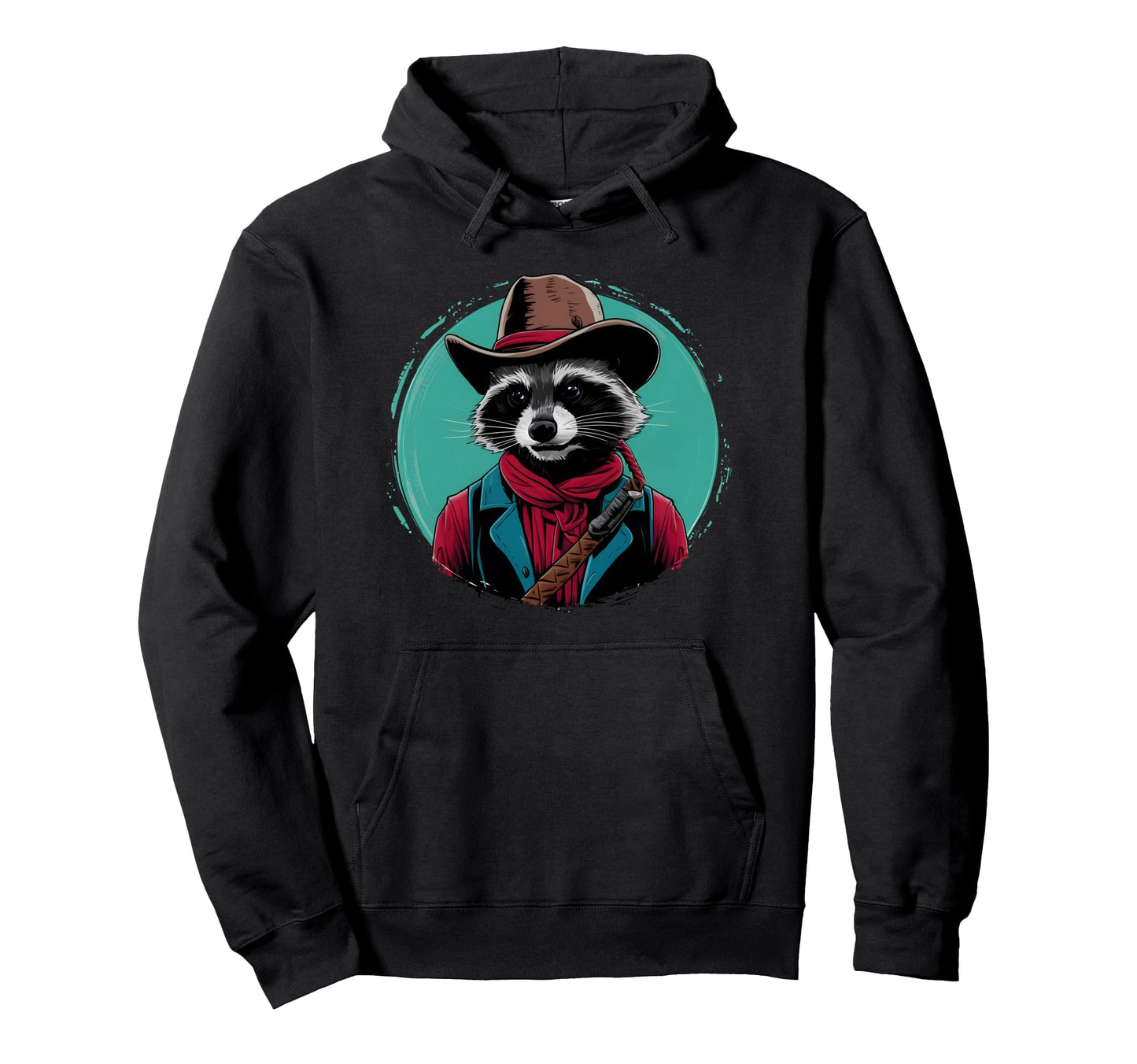 Raccoon Cowboy Cowgirl Hoodie - Trendy Graphic Men Women - T-Shirt, Sweatshirt, Hoodie