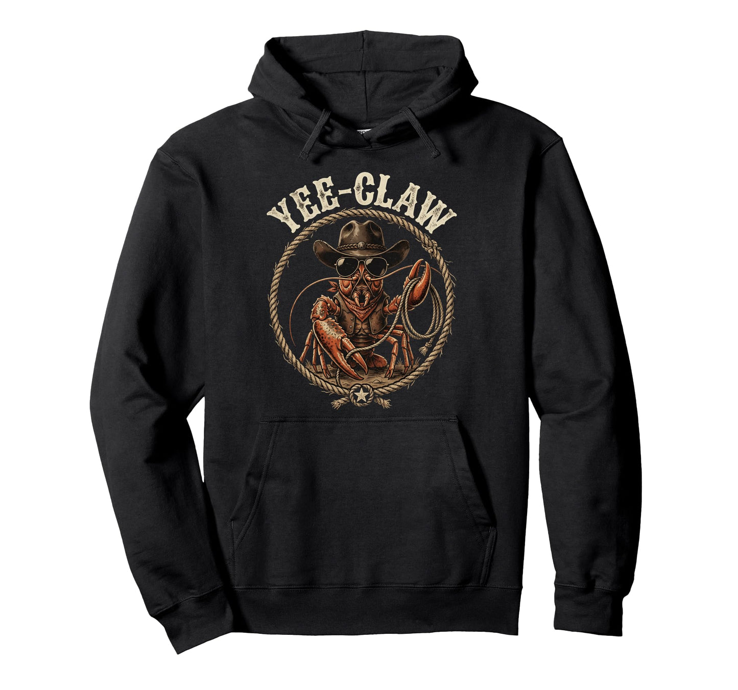 Yee Claw Western Country Cowboy Hoodie - Custom Art Print Men Women - T-Shirt, Sweatshirt, Hoodie