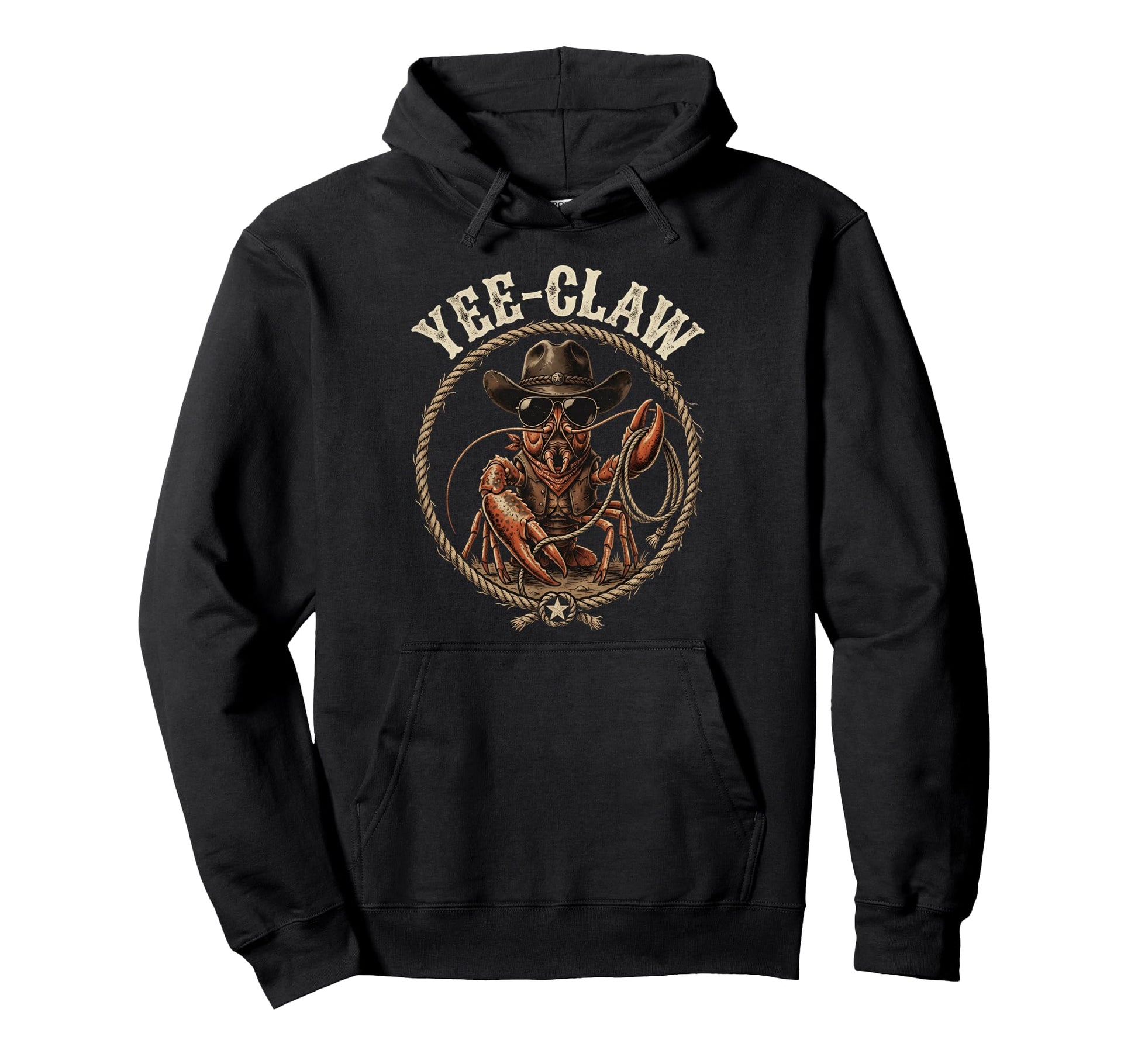 Yee Claw Western Country Cowboy Hoodie - Custom Art Print Men Women - T-Shirt, Sweatshirt, Hoodie