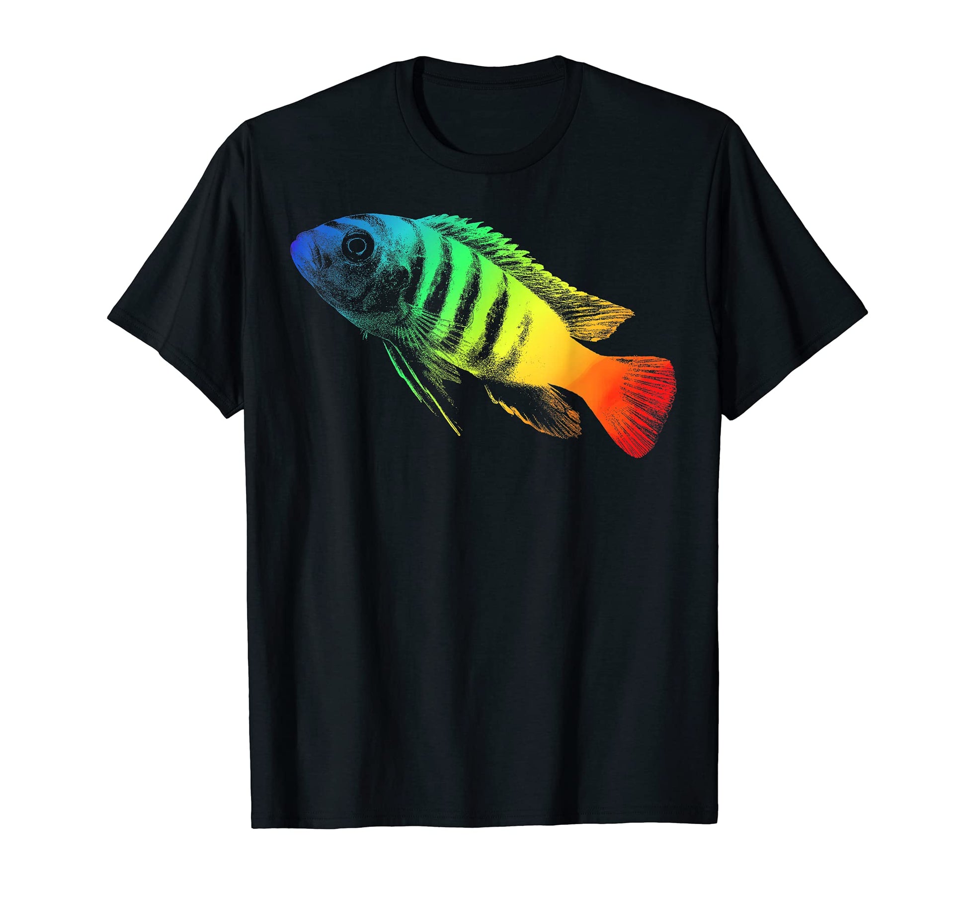 Afra Cichlid Colorful Rainbow T-Shirt - Streetwear Style for Adults - T-Shirt, Sweatshirt, Hoodie